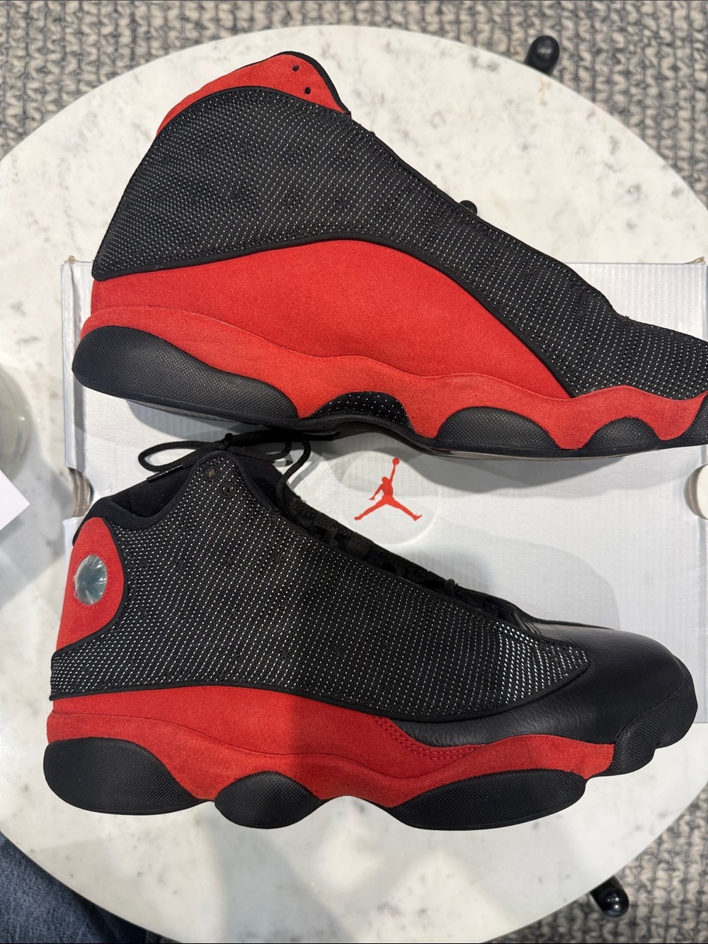 Air Jordan 13 Retro Inspired Men’s Basketball Shoes - Black/Red